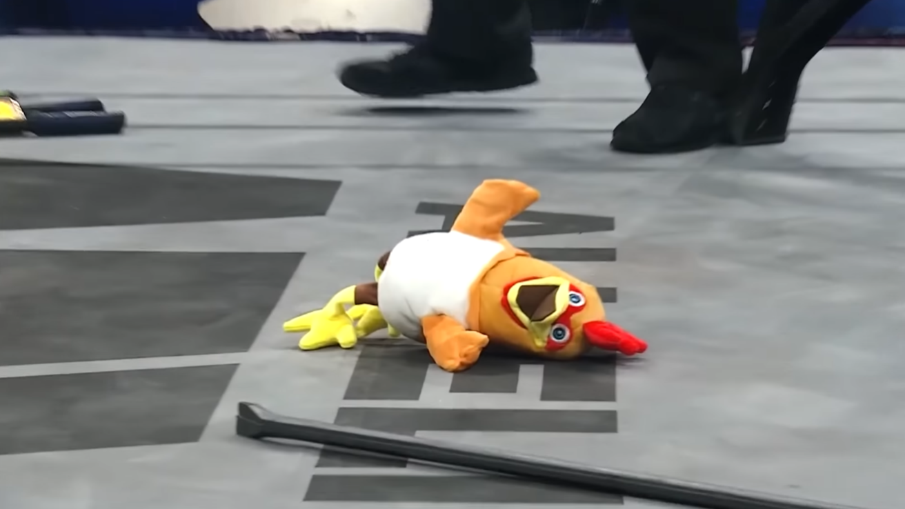 A professional wrestling ring is no place for a soft toy